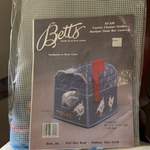 Vintage Betts needlepoint on plastic duck kit NWT